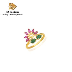 18Kt Ruby & Emerald Gold Ring