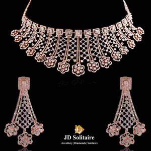 Choker Style Diamond Jewellery Necklaces Set