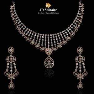 diamond necklace and earring set