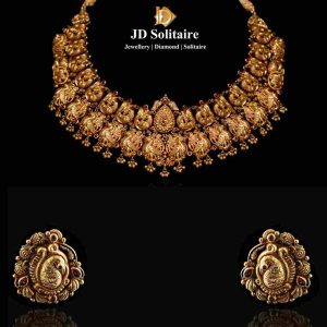 22k gold temple necklace set